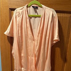 PAIGE Dijon Satin Wrap Thong Bodysuit